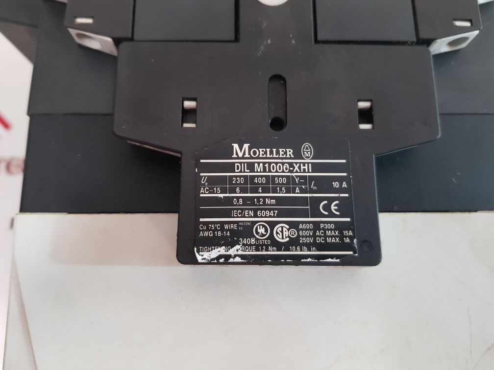 Moeller Dil M185 Contactor 3Ph 600 V Max.225 A, Dil M185(-s)