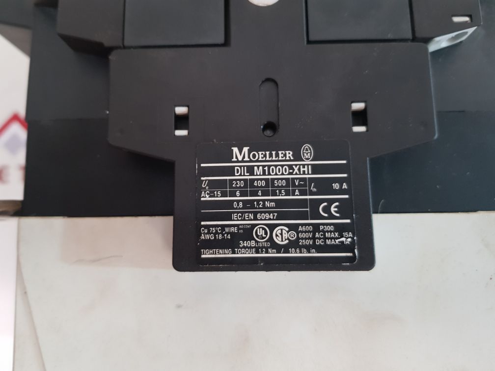 Moeller Dil M185 Contactor 3Ph 600 V Max.225 A, Dil M185(-s)