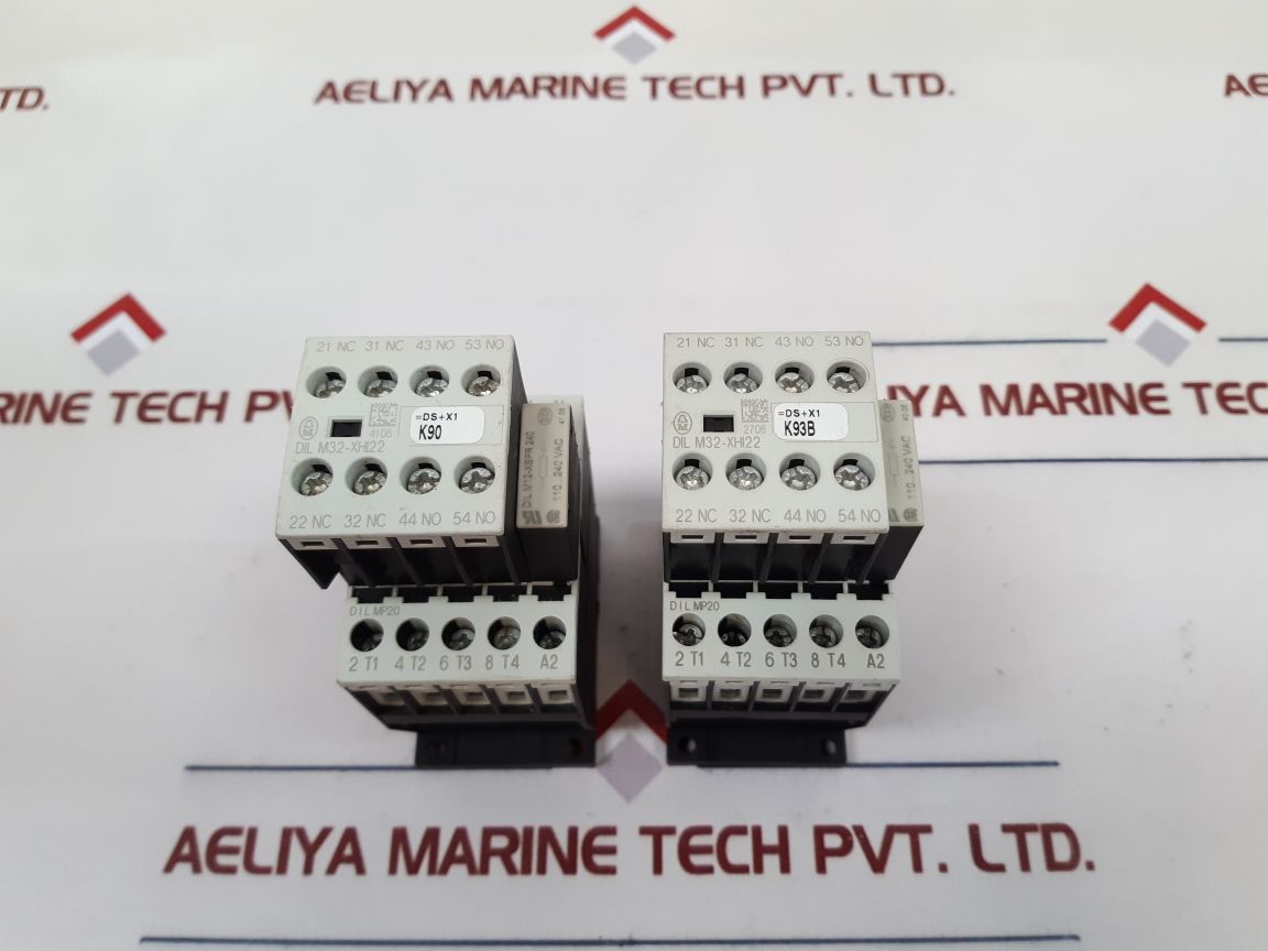 Moeller Dil M32-xhi22 Contactor With Auxiliary Block Dil Mp20, Dil M12-xspr 240