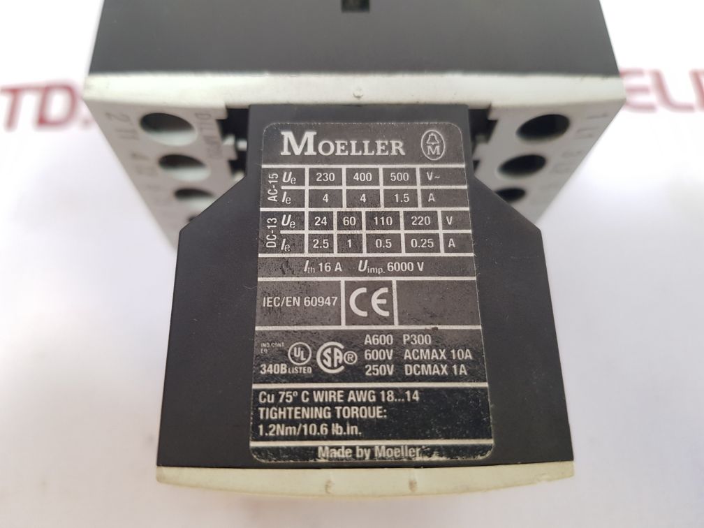Moeller Dil M32-xhi22 Contactor With Dil Mp20 Aux.Block New One Without Box