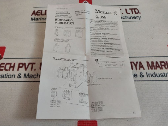 Moeller DILM1000-XHI11-SI Auxiliary Contact Module 0.8-1.2 NM
