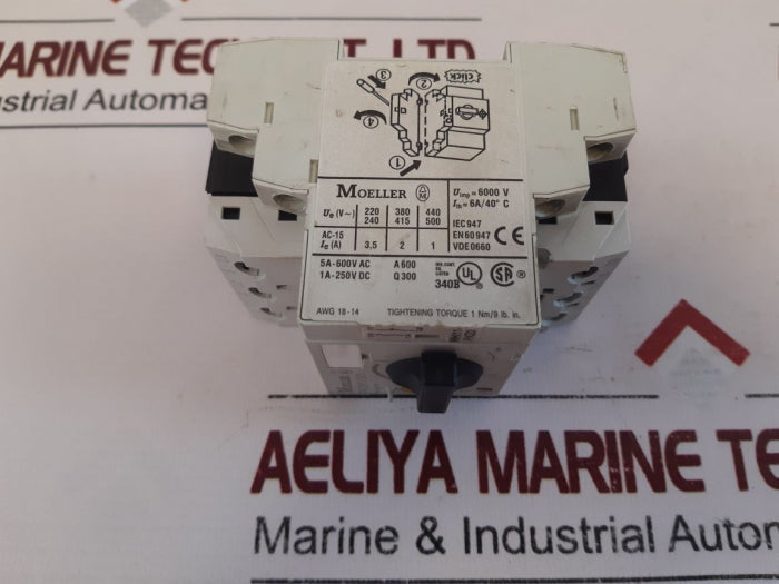 Moeller Pkzm0-0,63 Protective Circuit Breaker 6A/40°C