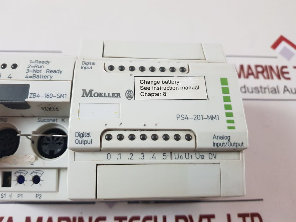 Moeller Ps4-201-mm1 Programmable Logic Controller 24Vdc, 0,8A 8Dig., 2Ana