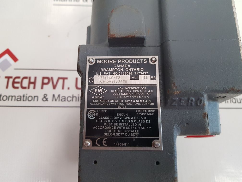 Moore 771-16Snf2 I/P Transducer