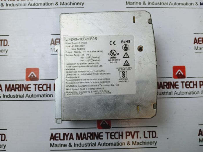 Mornsun Lif240-10B24R2S Switching Power Supply Unit 100-240Vac 3.0A 50/60Hz