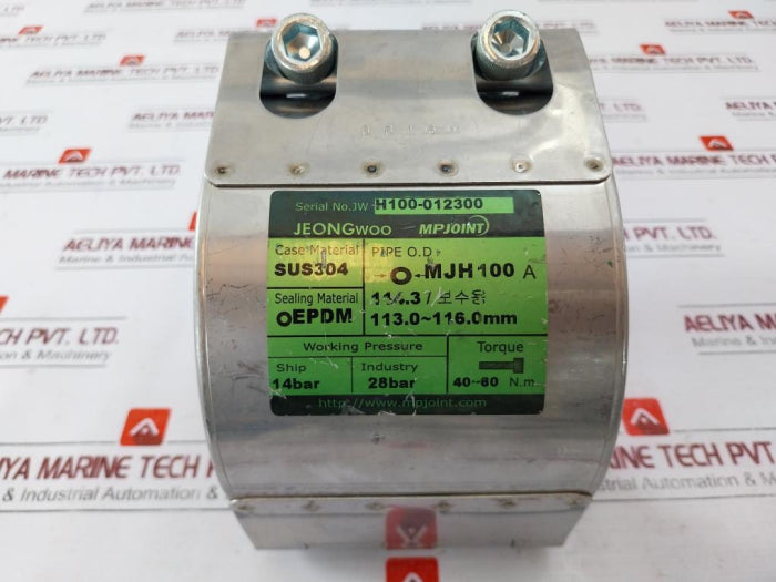 Mpjoint Sus304 Pipe Coupling Mjh100 A Oepdm Sealing 114.3Mm, 14Bar, 40~60 N.M