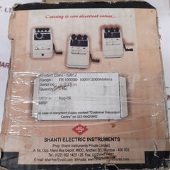 Shanti Iti-100200 Insulation Tester - Aeliya Marine Tech