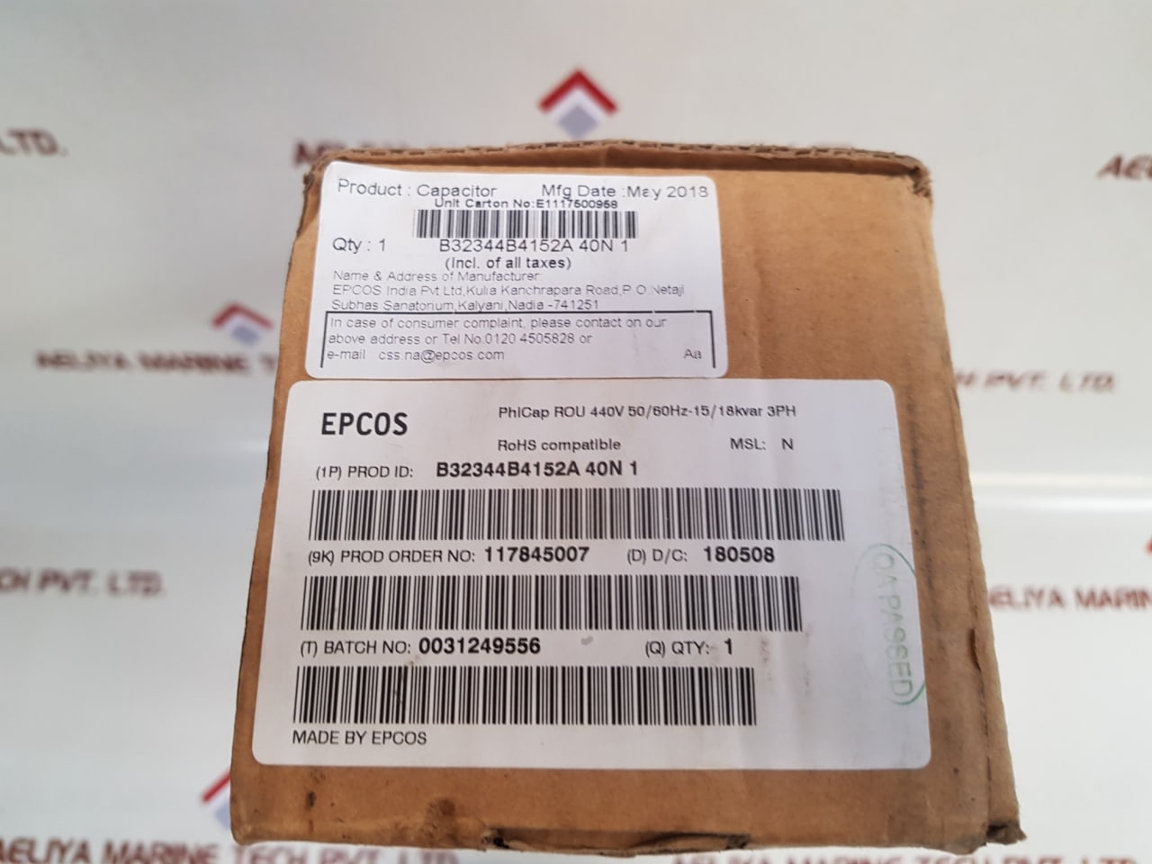 Epcos B32344B4152A040 Power Capacitor - Aeliya Marine Tech
