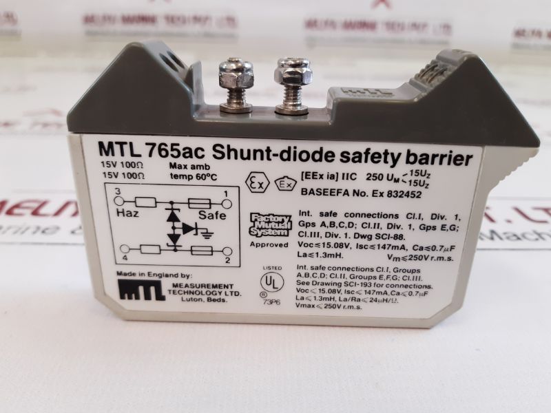 Mtl 765Ac Shunt-diode Safety Barrier Isc 147 Ma