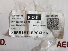 MTL BPCXH16 Backplan For Hms System INP-007094-2-1-03 51751000281