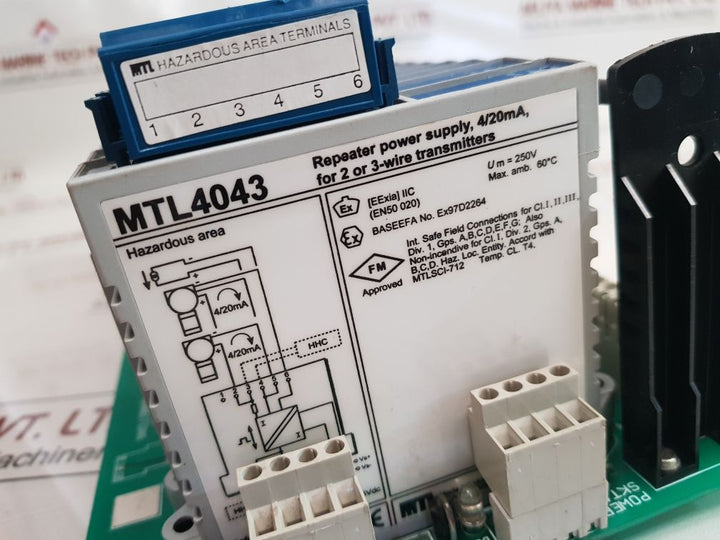 Mtl Instruments 4041B,4045B,4024R,4043 Repeater Power Supply Module Rack 250V