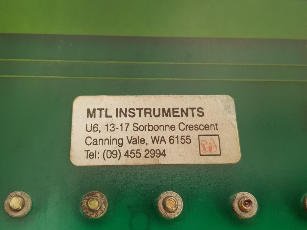 Mtl Instruments Mtl 4041B Safe Barrier With Pcb289/5 Base Unit