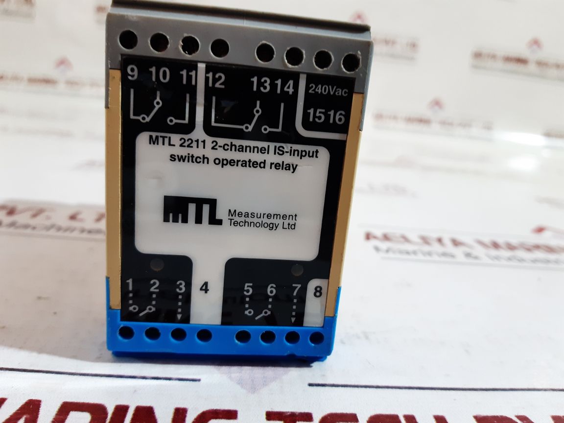 Mtl Mtl 2211 2-channel Is-input Switch Operated Relay Iec79-11