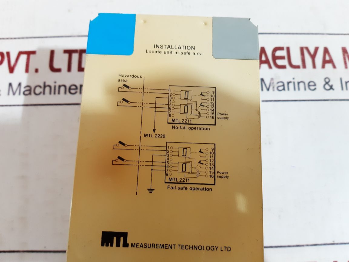 Mtl Mtl 2211 2-channel Is-input Switch Operated Relay Iec79-11