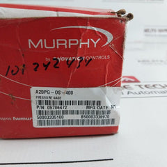 Murphy A20PG-OS-400 Pressure Gauge 0-400 PSI 05706472
