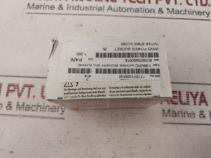 Murr Elektronik 67900 Msvd Power Socket 16A 250V