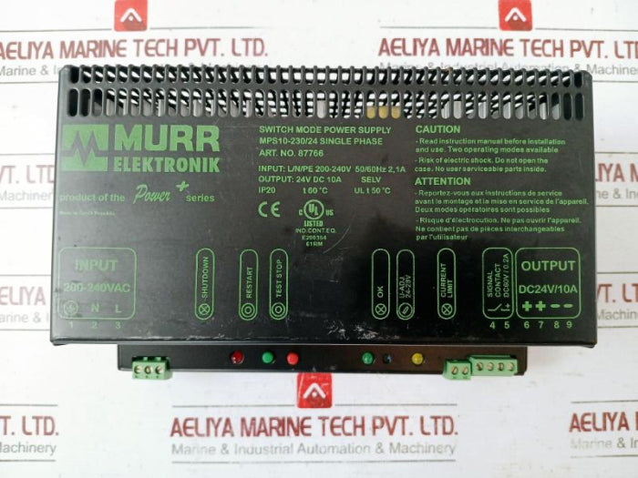 Murr Elektronik Mps10-230/24 Single Phase Switch Mode Power Supply 24Vdc 10A