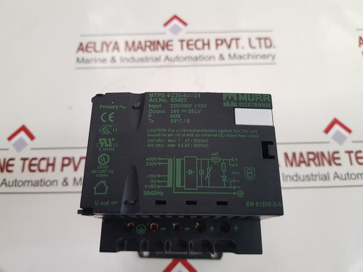 Murr Elektronik Mtps 4-230-400/24 Power Supply 85403
