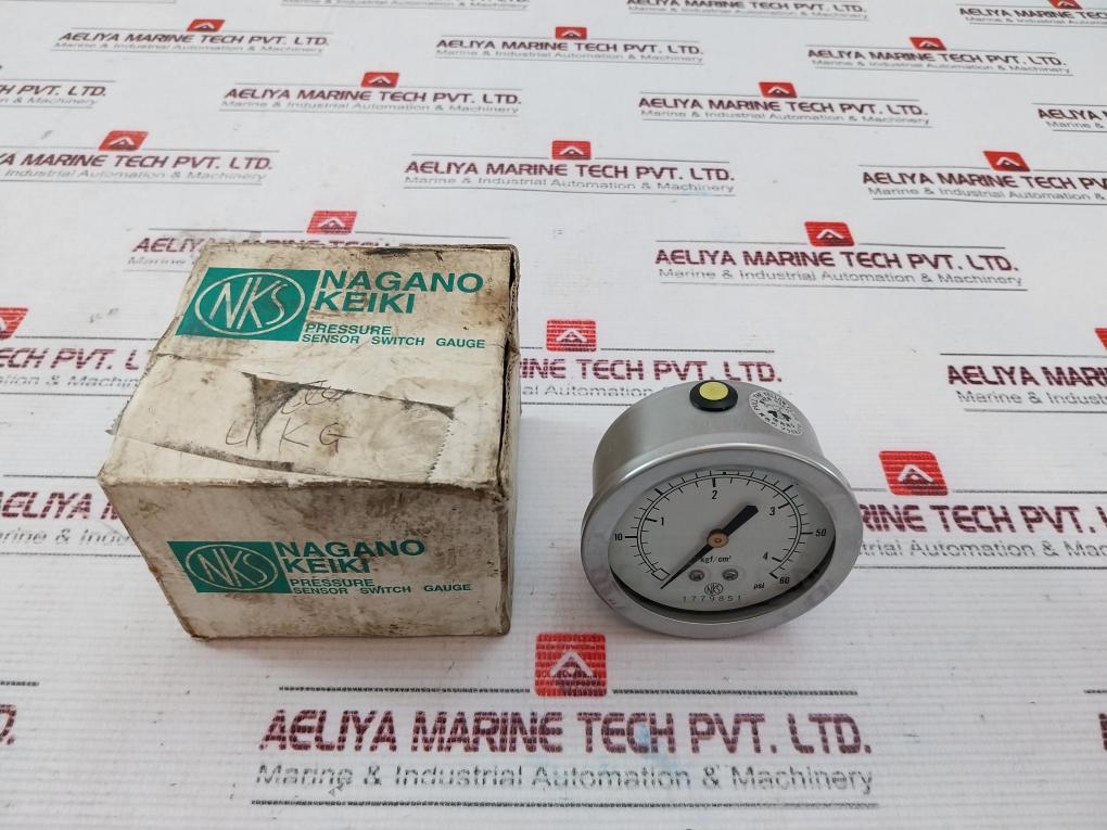Nagano Keiki Gv55-673 Pressure Sensor With Switch Gauge Du1/4X60