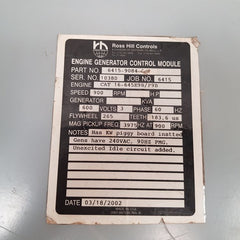 National Oilwell Eg-iiip Engine Generator Control Module 600V 3 Phase 60Hz Rev.B