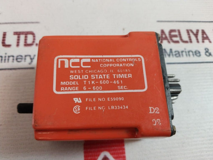 Ncc T1K-600-461 Solid State Timer 6-600 Sec