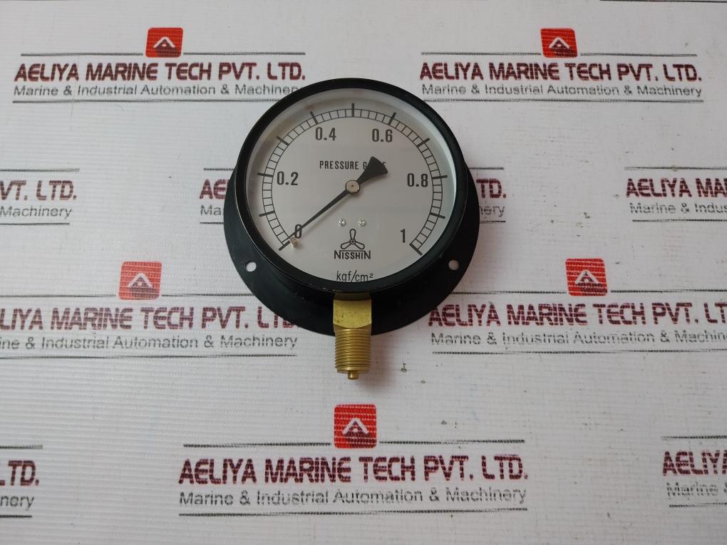 Nisshin 0-1 Kgf/Cm2 Pressure Gauge