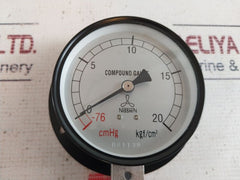 Nisshin 0-20 Kgf/Cm2 Compound Pressure Gauge Ammonia 0-20 Kgf/Cm2