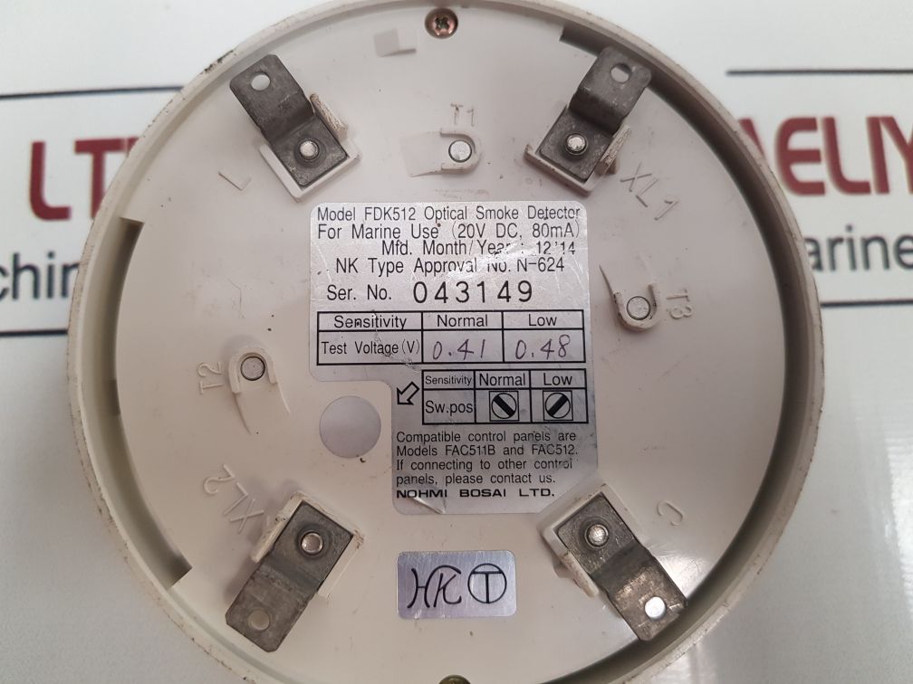 Nohmi Fdk512 Optical Smoke Detector