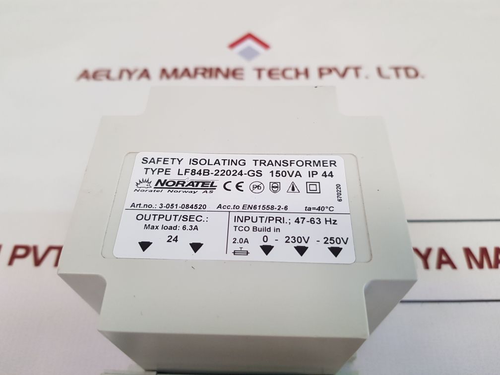 Noratel Lf84B-22024-gs Safety Isolating Transformer