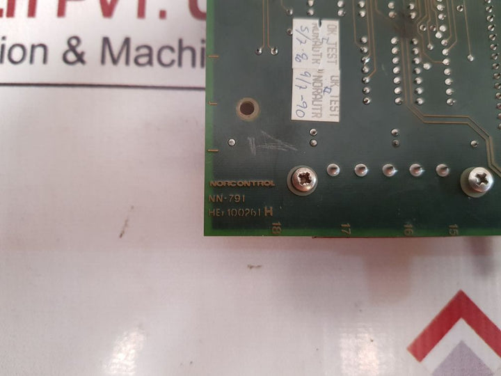 Norcontrol her 100261h i/o processor card nn-791