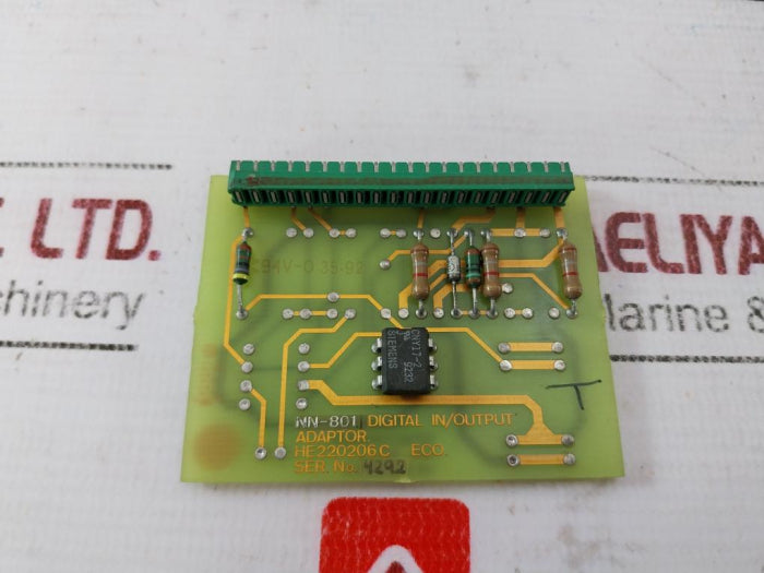 Norcontrol Nn-801.1 Digital In/Output Adaptor Pcb 94V-0