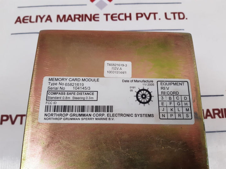 Northrop Grumman T65821619-3 Memory Card Module 65821619