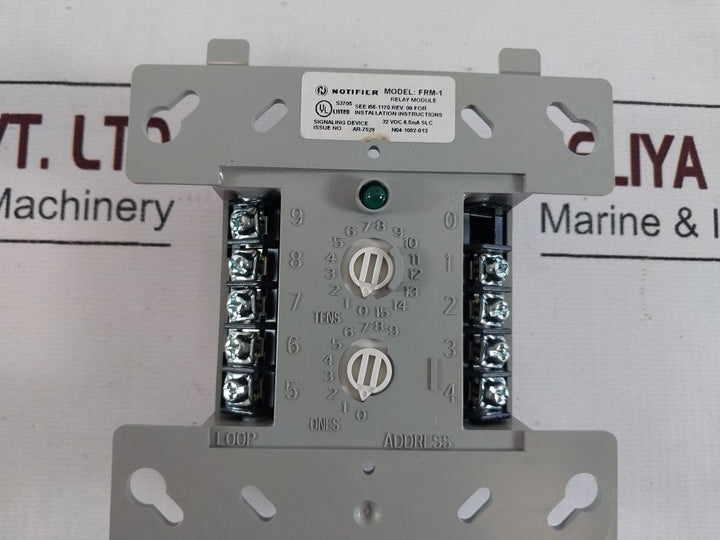 Notifier Frm-1 Relay Control Module 6.5 Ma 32°F To 120°F 15 To 32 Vdc