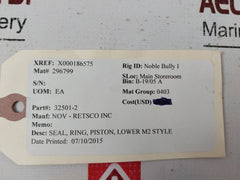 Nov-retsco 32501-2 Piston Seal Ring