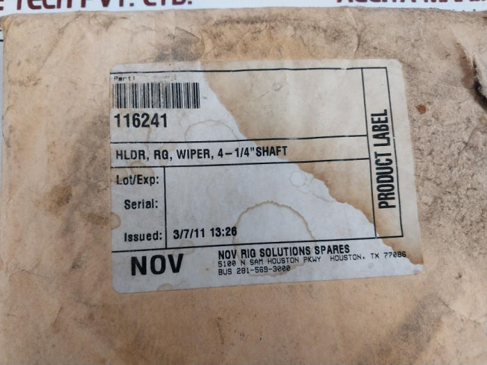 Nov 116241 Wiper Holder Seal Hldr 4-1/4 Shaft