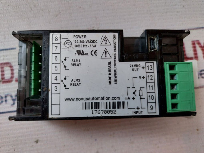 Novus N1540 Universal Indicator 100-240 VAC/DC
