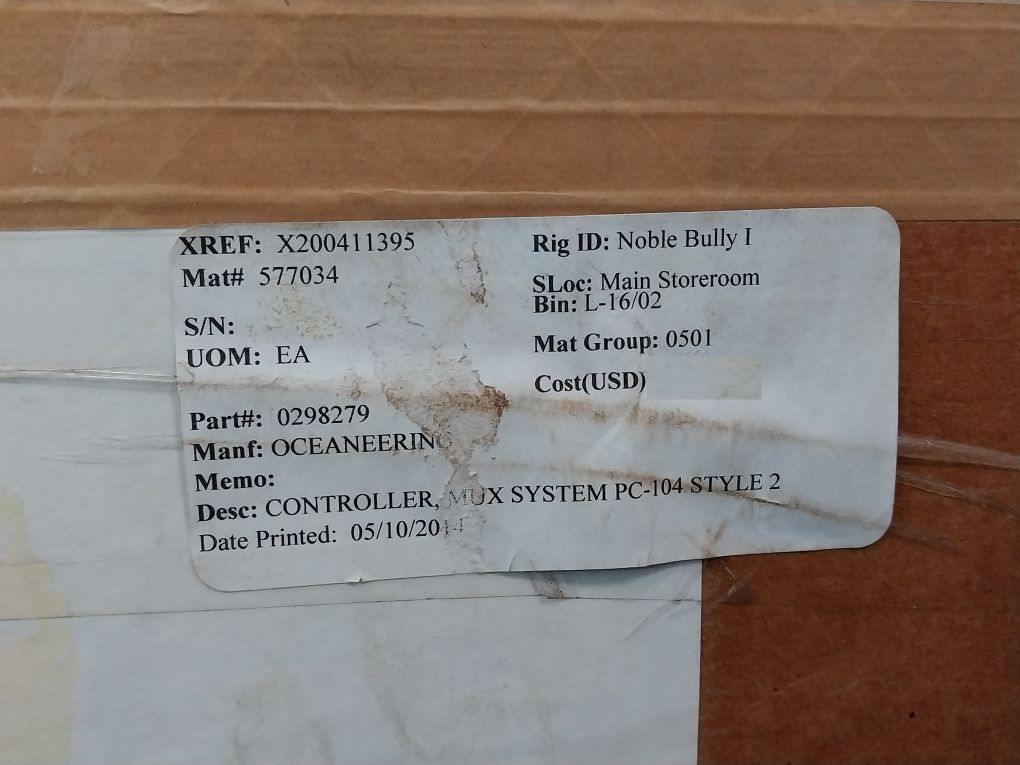Oceaneering 0298279 CPU KVM Controller