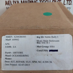 Oceaneering Kit Repair Valve Spm Normally-closed 0.5 In 3K 100755-rk