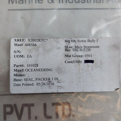 Lot of 8X Oceaneering 101028 Packer Seal 1 Inch
