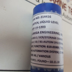 Omega LV-1203 Liquid Level Switch 5A 125V