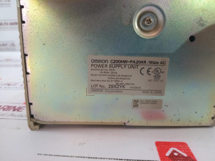 Omron C200Hw-pa204R/Wide Ac Power Supply Unit 100-240V, 50/60Hz 120Va