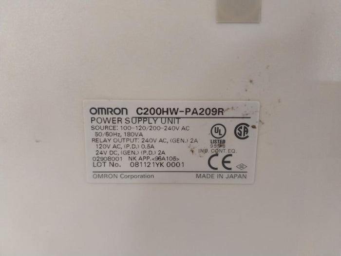 Omron C200Hw-pa209R Power Supply Unit 100-240V Ac 180Va Relay Output