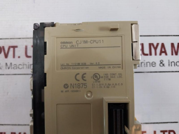 Omron Cj1M-cpu11 Programmable Controller Cpu Unit Ver 4