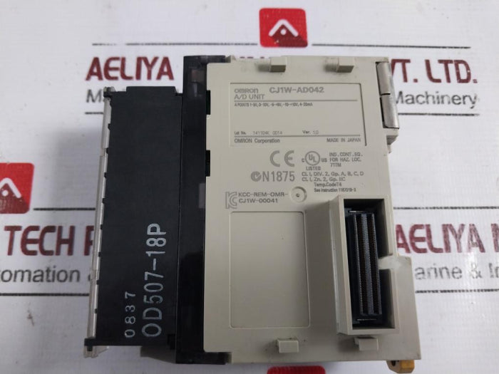 Omron Cj1W-ad042 Analog High-speed Input Unit 0-10V 4-20Ma Ver. 1.0, 0837