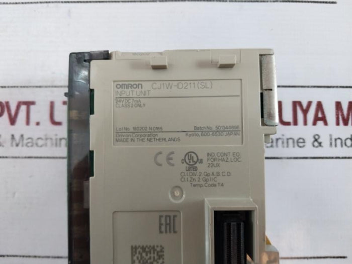 Omron Cj1W-id211 (Sl) Digital Plc Expansion Module Cj Series 24V Dc