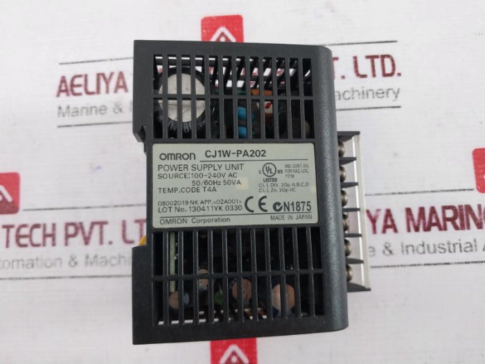Omron Cj1W-pa202 Power Supply Module Source/Input: 100-240V Ac 50/60Hz 50Va