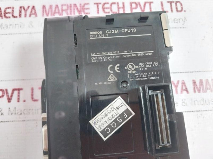 Omron Cj2M-cpu13 Sysmac Programmable Controller Cpu Unit, Ver.2.1