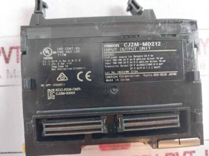 Omron Cj2M-md212 Input Output Plc Unit 24V Dc Class 2