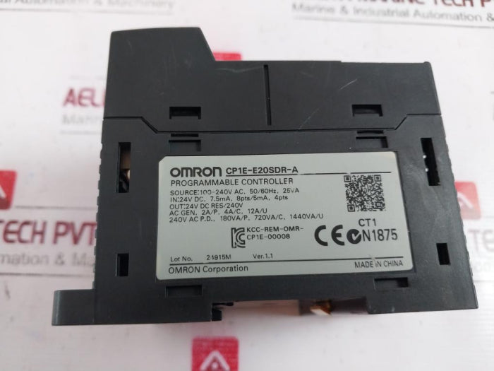 Omron Cp1E-e20Sdr-a Programmable Logic Controller 100-240Vac 50/60Hz 25Va