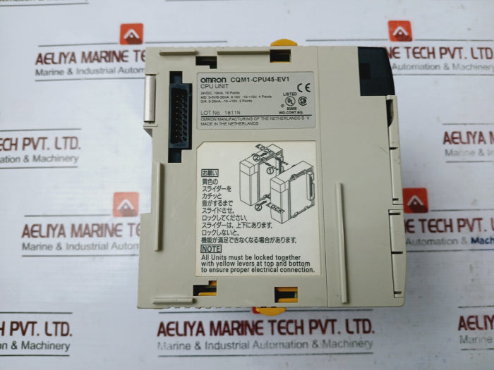 Omron Cqm1-cpu45-ev1 Programmable Control Cpu Unit 24Vdc, 10Ma